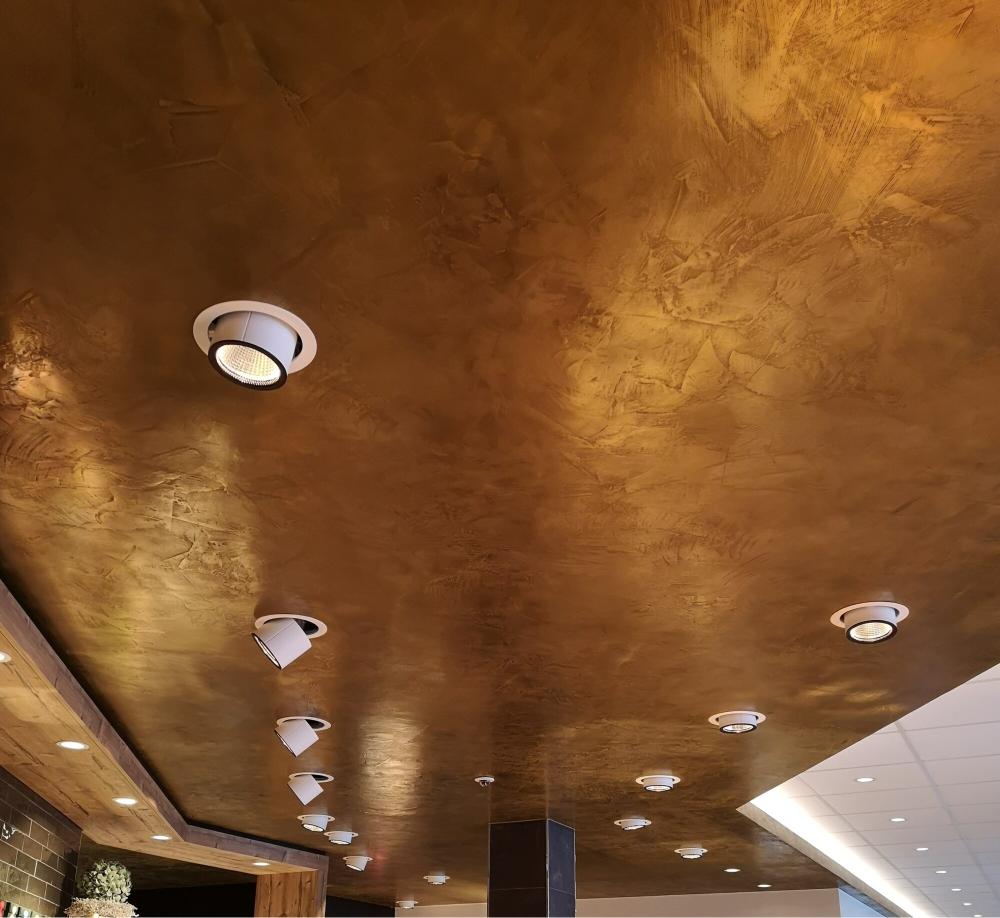 Dubai Gold Finish on Ceiling
