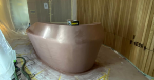 Bespoke Liquid Metal Reception Desk